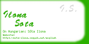 ilona sota business card